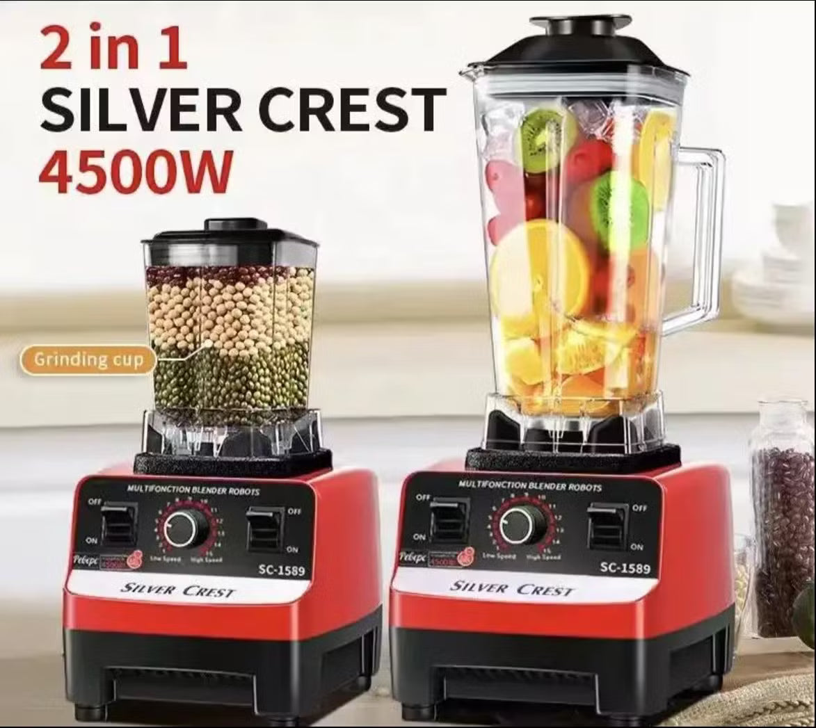 Silver Crest 2-in-1 Heavy Duty Blender – 4500W | 2L + 700ml Chopper